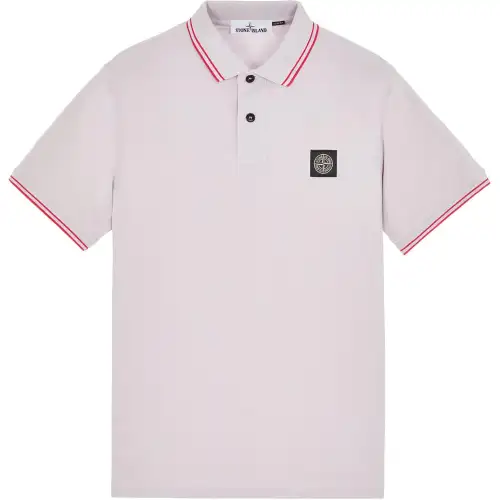 STONE ISLAND Logo-patch Short-sleeve Polo Shirt