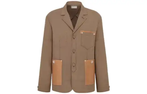 DIOR Quarterly New Products Jackets Men's Brown Suit Collar Moderate Other