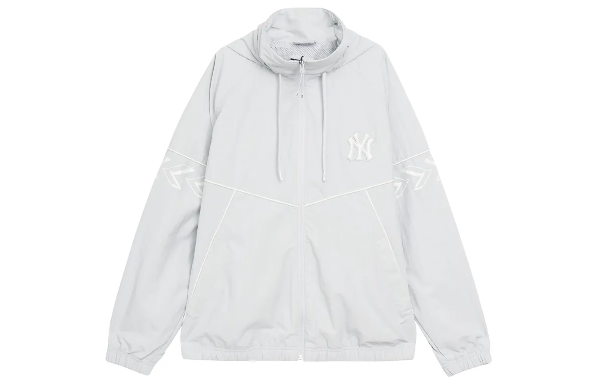 MLB Jackets Unisex Light Gray Hooded (Non-detachable) Moderate