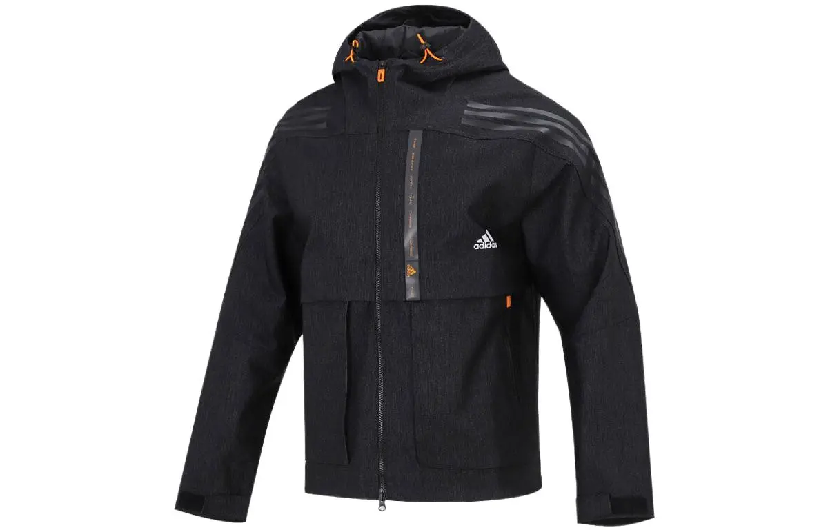 Adidas Jackets Men's Black Hooded Moderate Other
