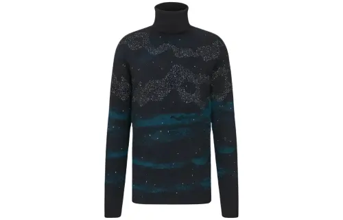 DIOR Quarterly New Products Sweaters Men's Multicolor Turtleneck Thickened Other