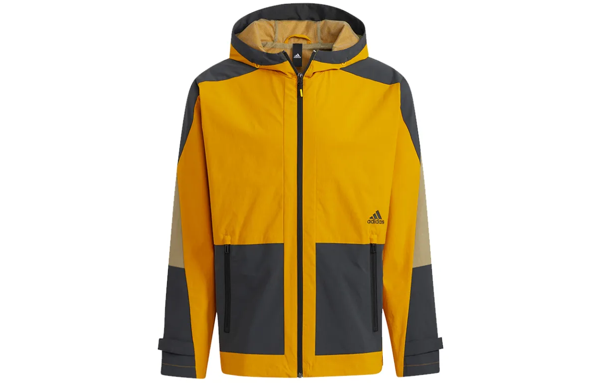 Adidas Jackets Men's Gold Hooded Moderate Other
