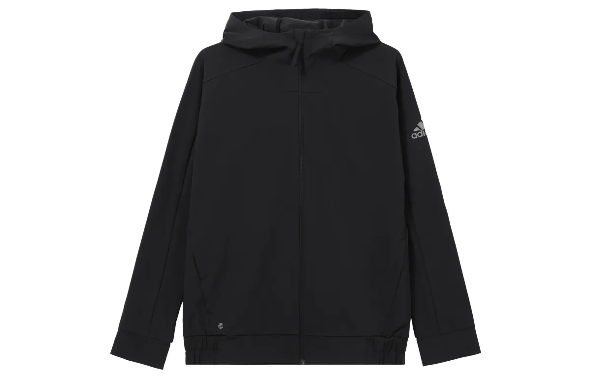 Adidas Jackets Unisex Black Hooded Moderate Other