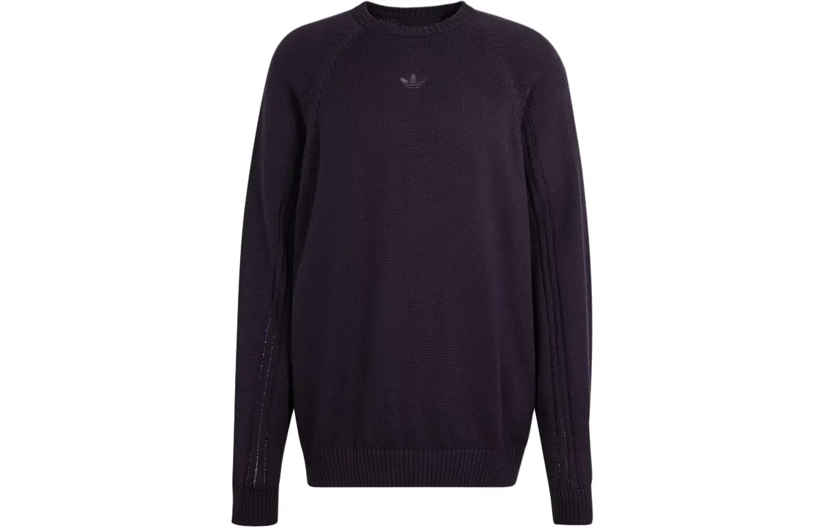Adidas Originals KNITTED Premium Knitted Sweatshirt Knitwear Men's Black Gray