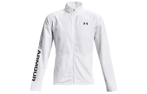 Under Armour Rain Jackets Men's White Stand Collar Moderate Other
