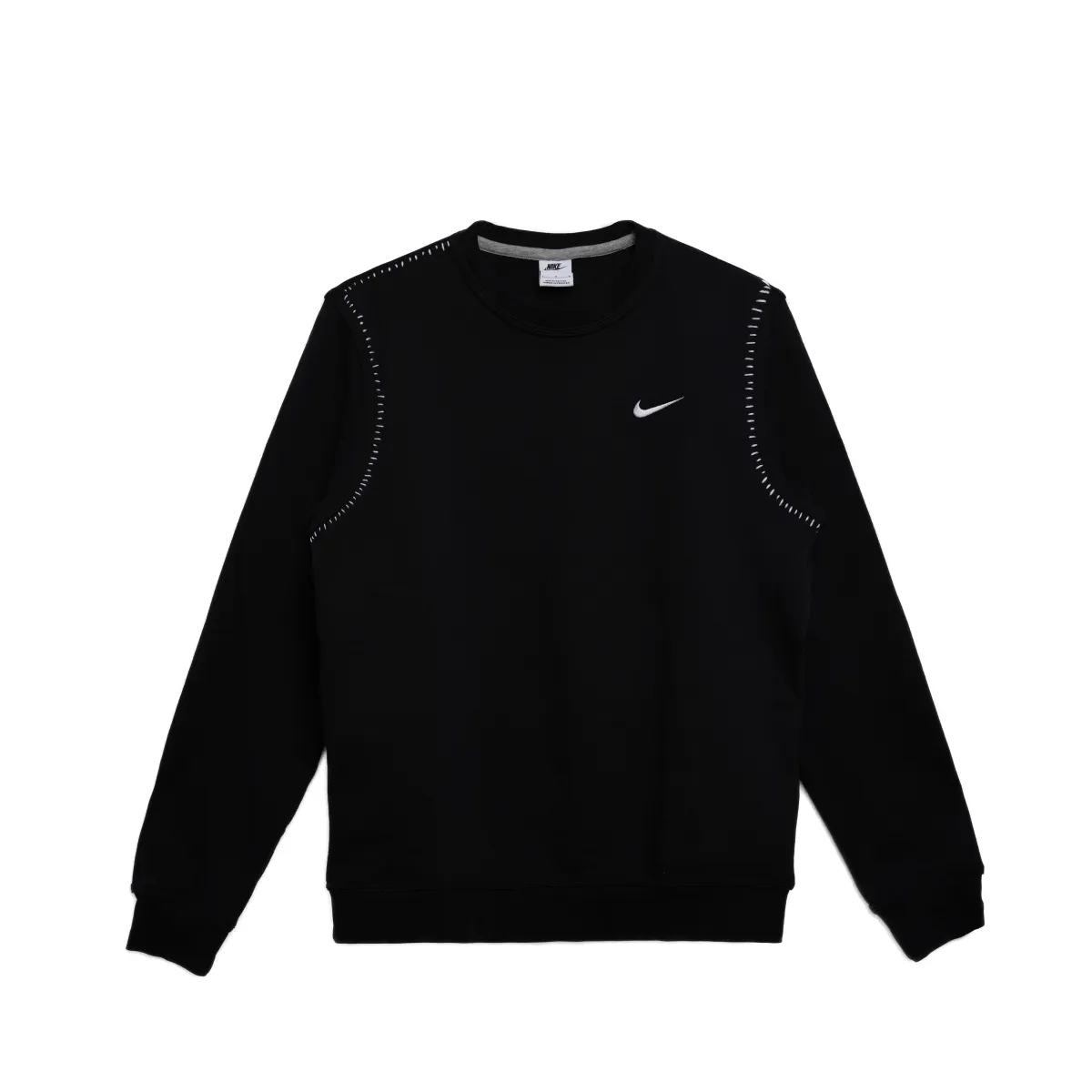 Nike Sports Life Collection Hand Embroidered Edge Fleece Lined Crew Neck Basic Minimalist Style Loose Fit Versatile