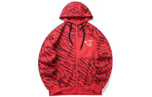 ANTA Life Collection Jackets Men's Maple Leaf Red All Over Print Hooded Moderate Other