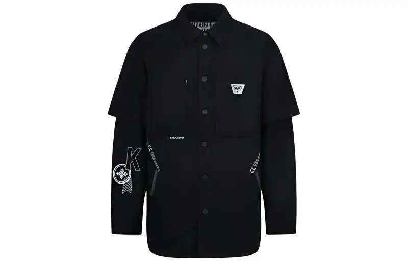 EVISU Jackets Men's Black Lapel Moderate Straight Fit