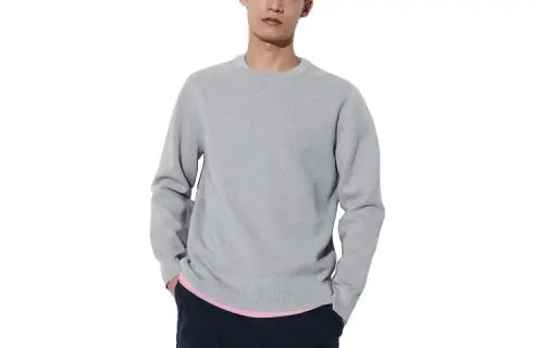 UNIQLO Knitwear Unisex Gray Crew Neck Moderate