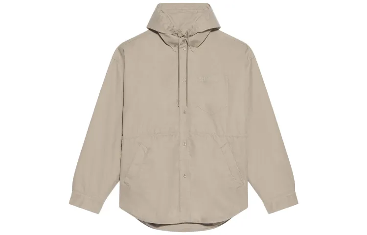 Balenciaga Jackets Men's Khaki Hooded Moderate Other