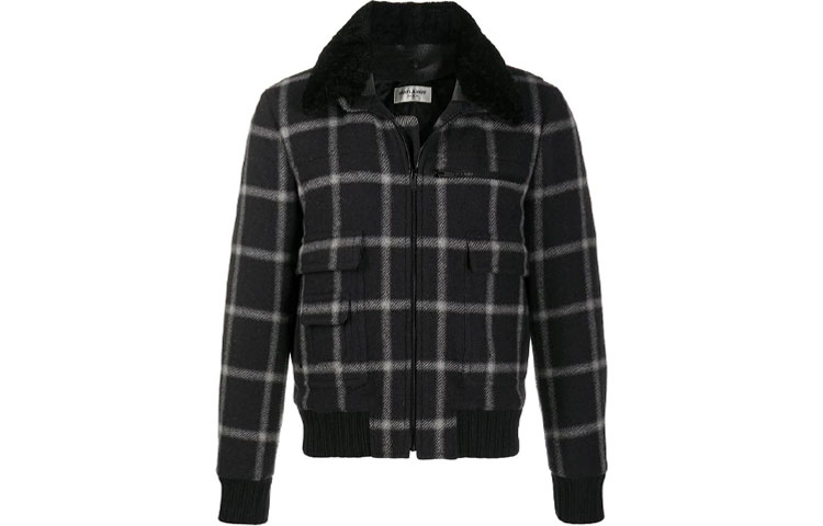 Saint Laurent checked bomber jacket