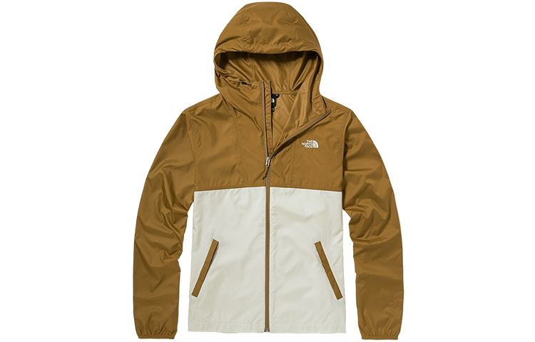 Мужская куртка The North Face (коричнево-белая)