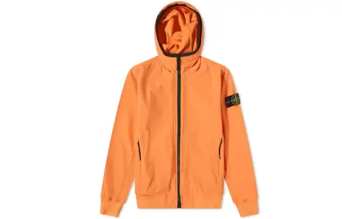 Stone Island Logo-Patch Hooded Zipped Jacket