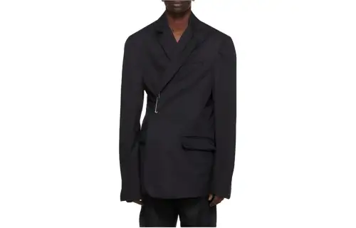 Balenciaga Jackets Men's Black Suit Collar Moderate Other