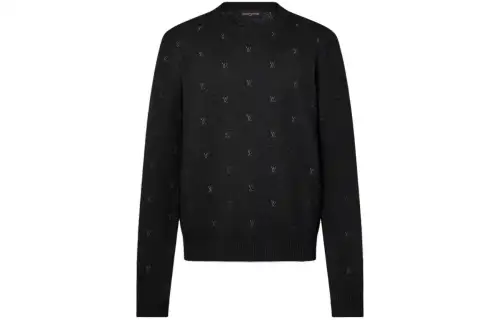 LOUIS VUITTON 1AGHU6 Embroidered Signature Merino Crewneck