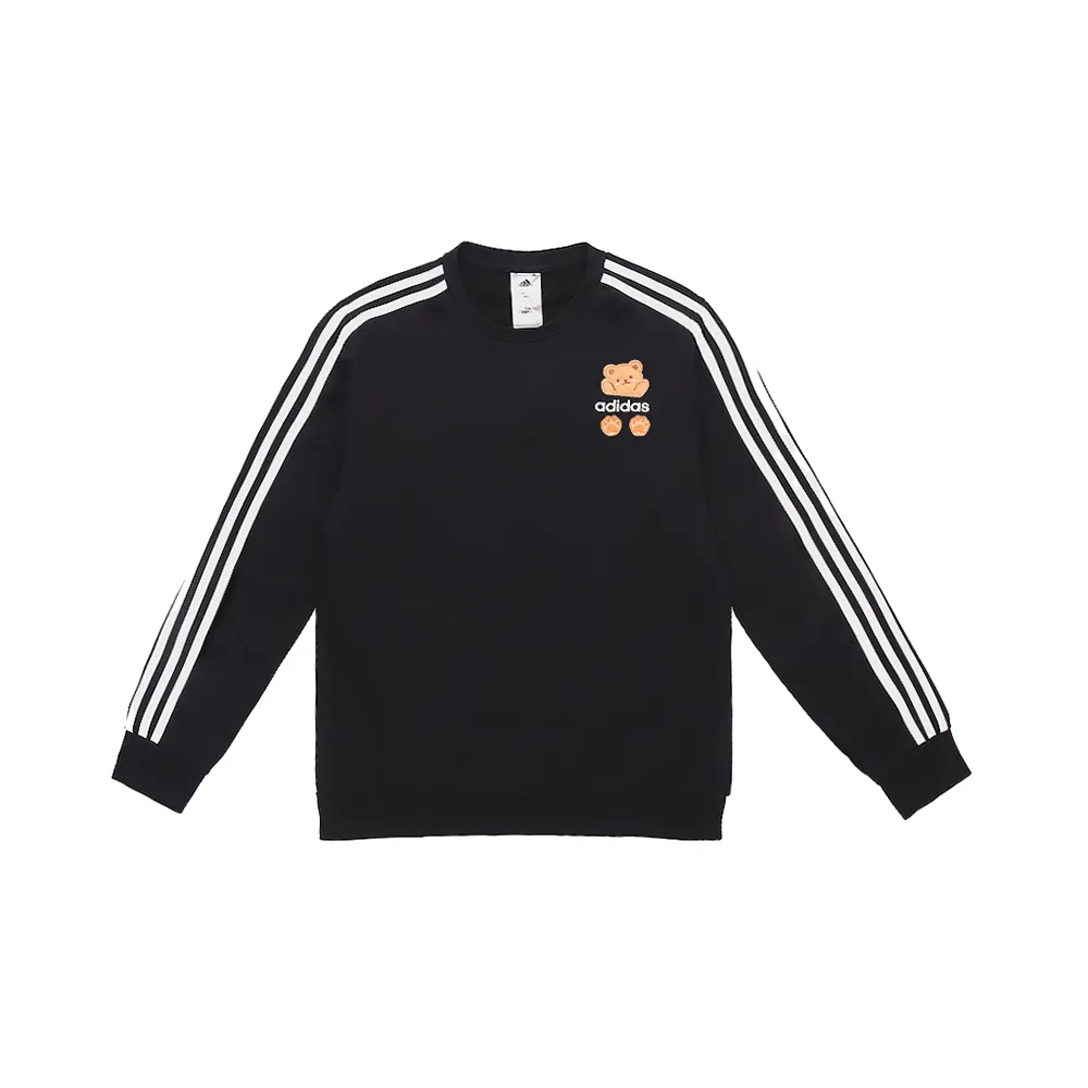 Adidas Sweatshirts Unisex Black Crew Neck Moderate