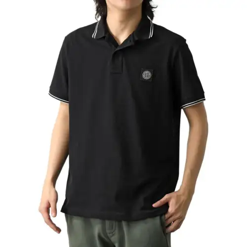 STONE ISLAND Polo Shirt Men's Black