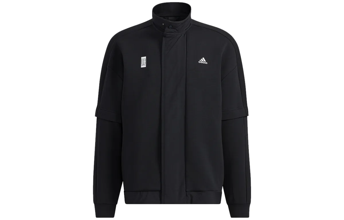 Adidas Jackets Men's Black Stand Collar Moderate Other