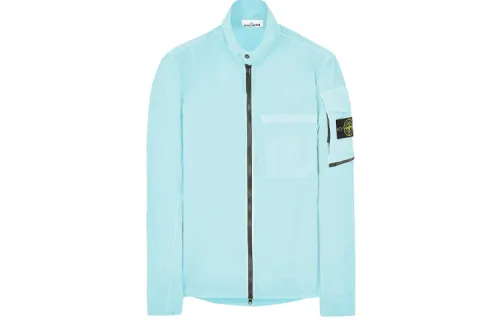 STONE ISLAND Jacket Men's Aqua Blue
