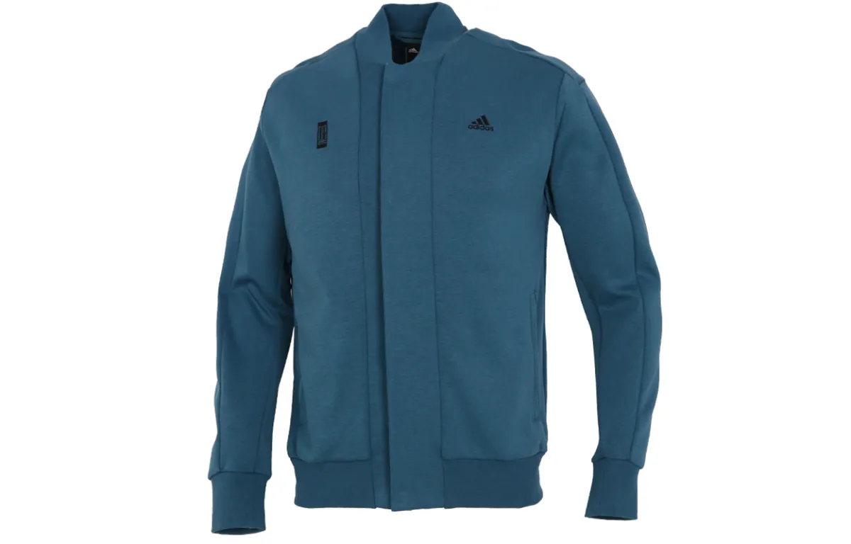 Adidas Jackets Men's Sky Blue Stand Collar Moderate Other