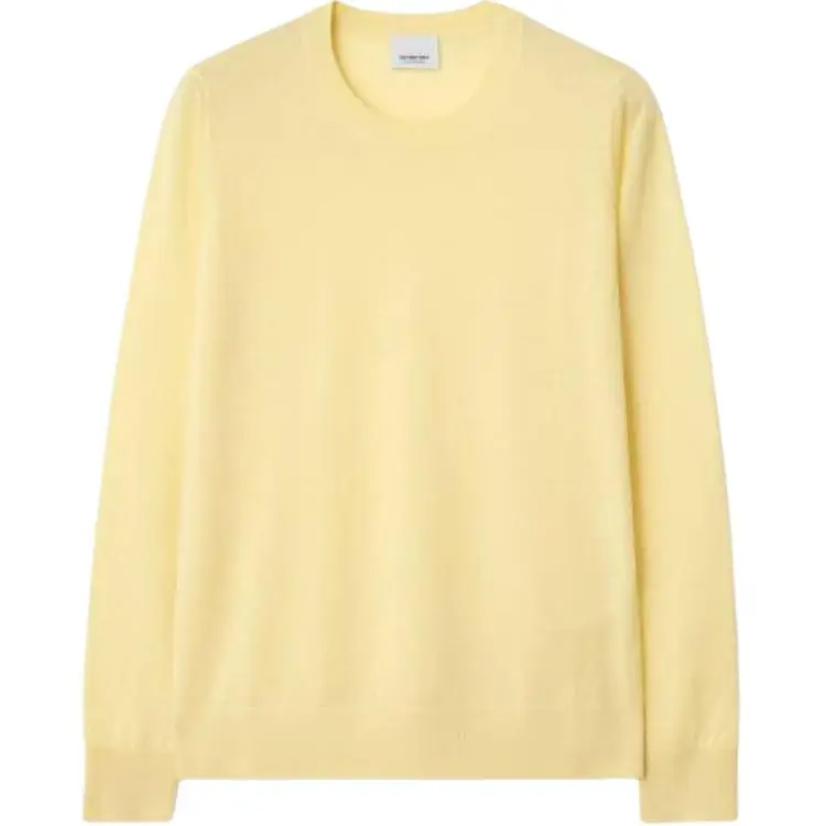 Burberry Sweaters Men's Yellow Crew Neck Moderate