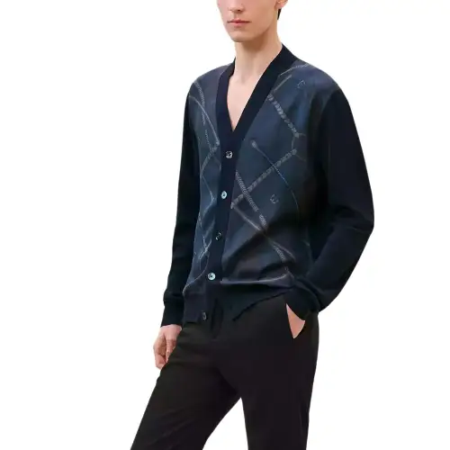 HERMES Sweater Men's Marine Blue