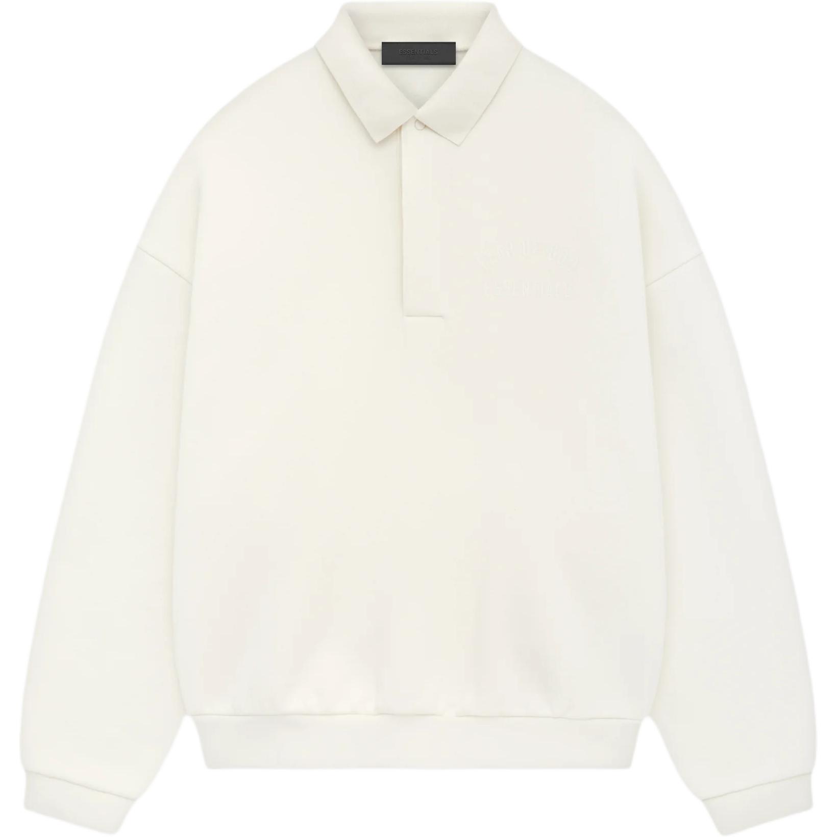 Мужское худи Fear Fear of God Essentials Fall24 BACK TO SCHOOL Fleece Polo Polo /SHELL (слоновая кость)