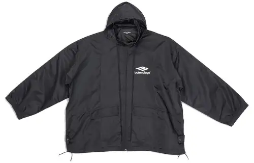 Balenciaga Jackets Unisex Black Hooded Moderate Other