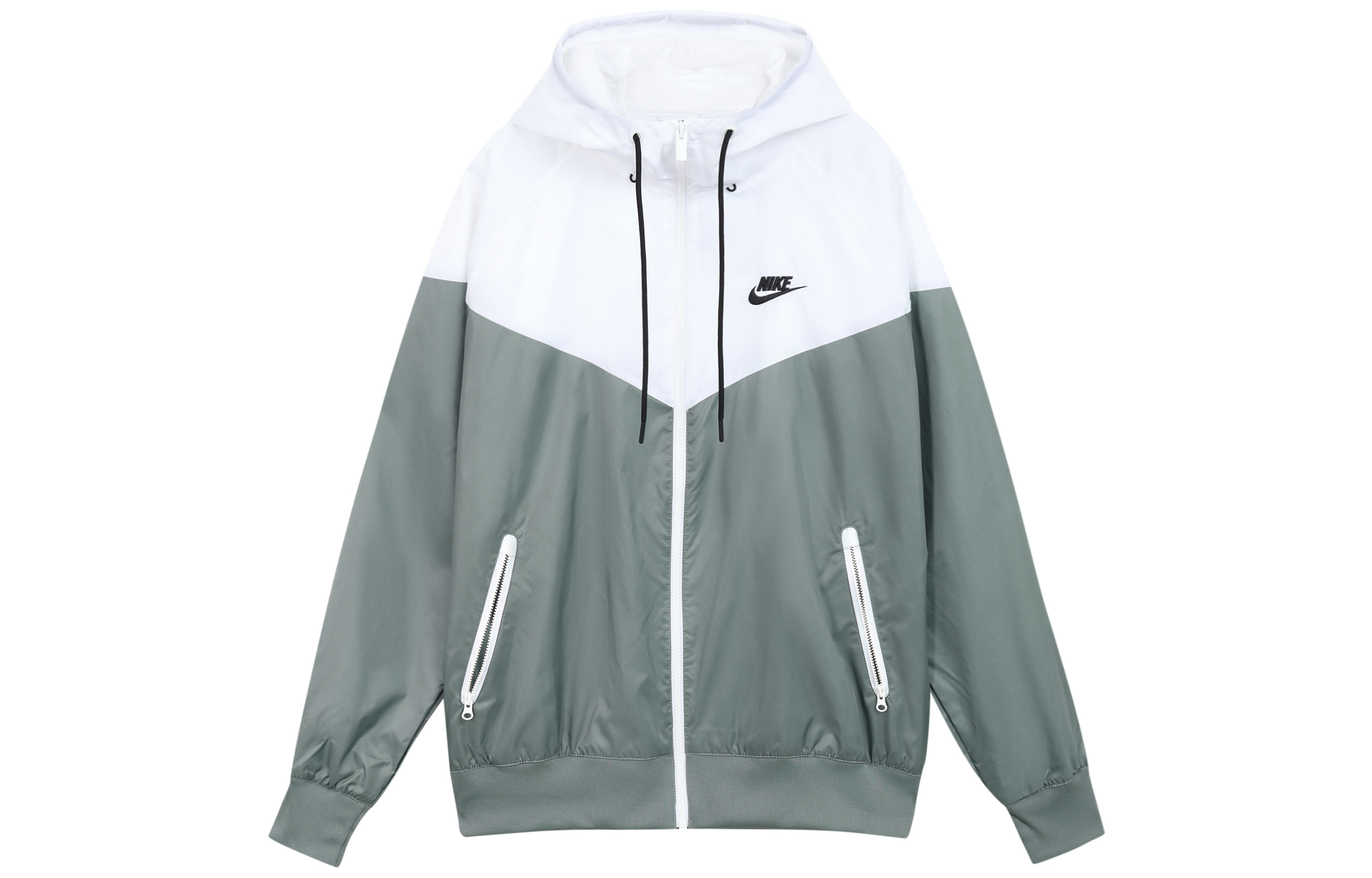 Мужская куртка Nike WINDRUNNER (серо-белая)