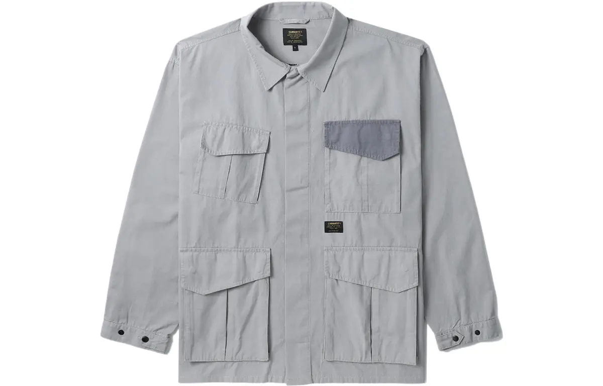 Carhartt WIP Jackets Men's Brown Gray Lapel Moderate Other