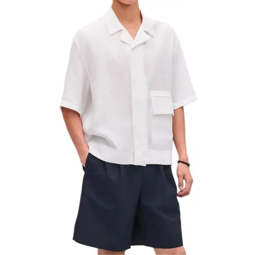 HERMES Shirts Men's White Moderate