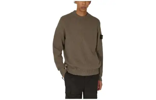 STONE ISLAND Compass-badge Cotton-blend Jumper
