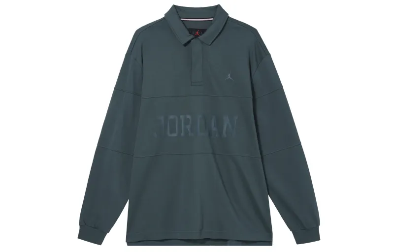 Jordan Polo Shirts Men's Green Lapel Moderate Straight Fit