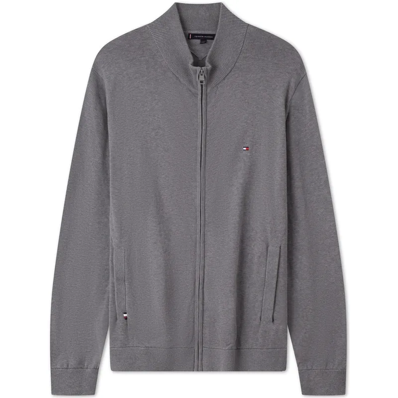 Tommy Hilfiger Knitwear Men's Stand Collar Moderate Cardigan