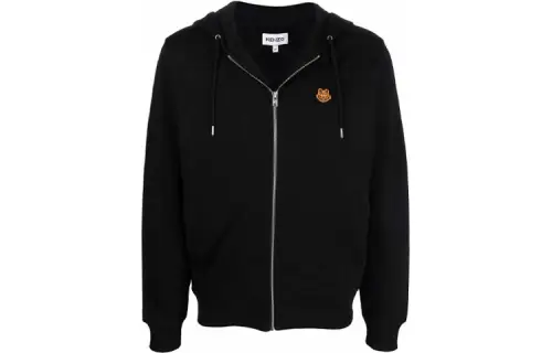 KENZO Jackets Men's Black Hooded Moderate Other