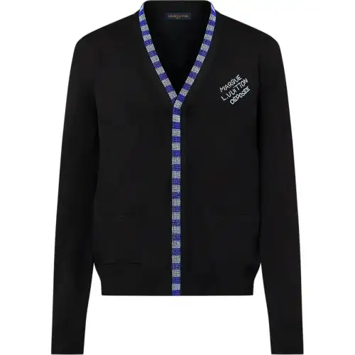 LOUIS VUITTON Embellished Cotton Cardigan