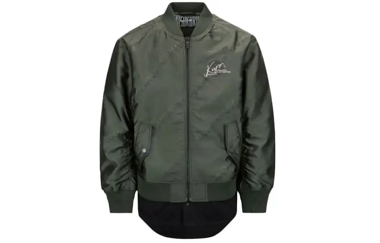 EVISU Jackets Men's Green Baseball Collar Moderate Other