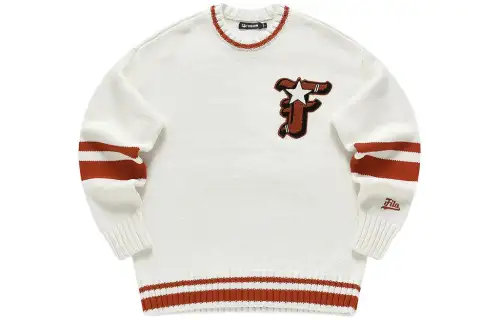 FILA FUSION Knitwear Unisex Cloud White WT Crew Neck Moderate Other
