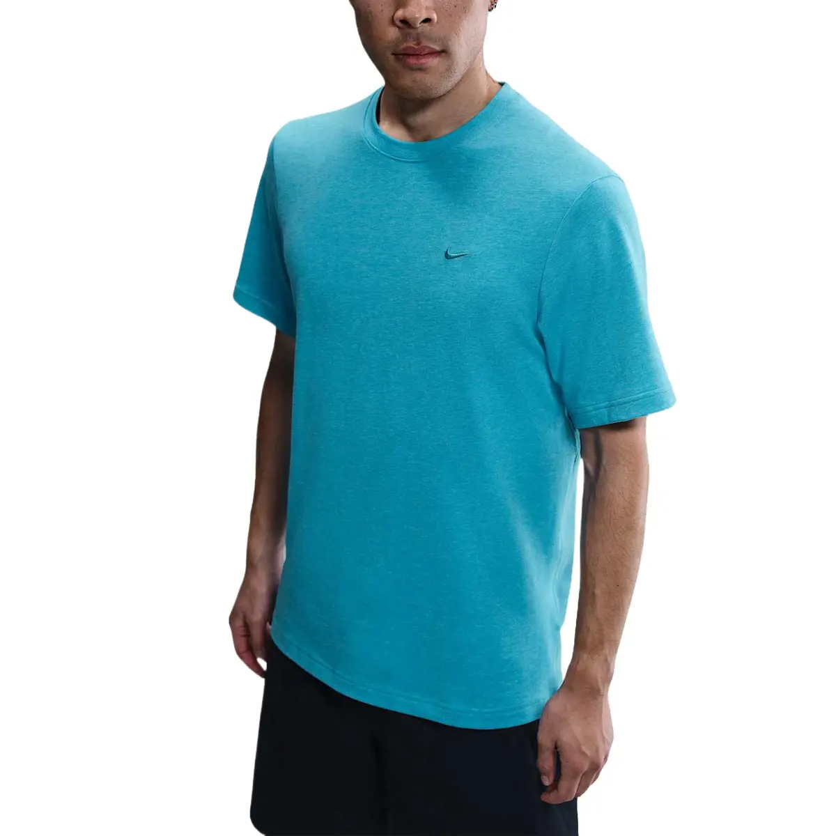 Nike Dry T-Shirts Men's Blue Crew Neck Moderate Straight Fit