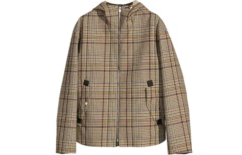 HERMES Jackets Men's Khaki Hooded Moderate Other