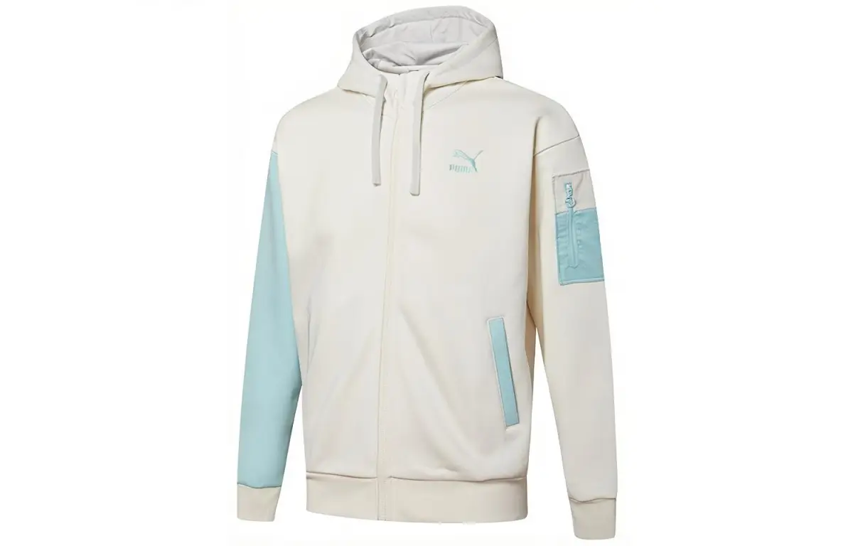 PUMA Retro Colorblock Jackets Men's White Hooded Moderate Other