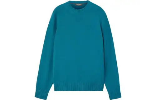 Loro Piana Sweaters Men's Blue Crew Neck Moderate Other