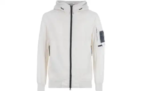STONE ISLAND Jackets Men's Ecru Hooded Moderate Other