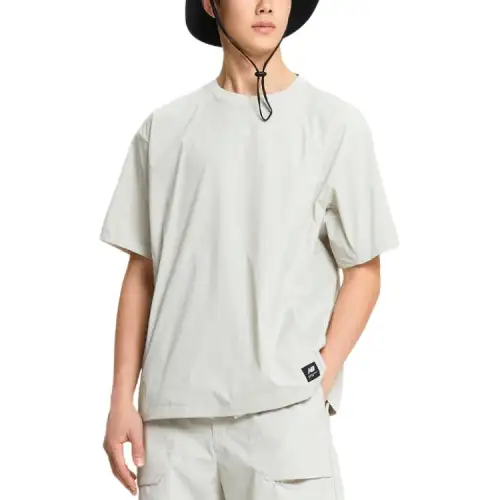 New Balance Drop Shoulder Sleeve T Shirt Men's Light Beige