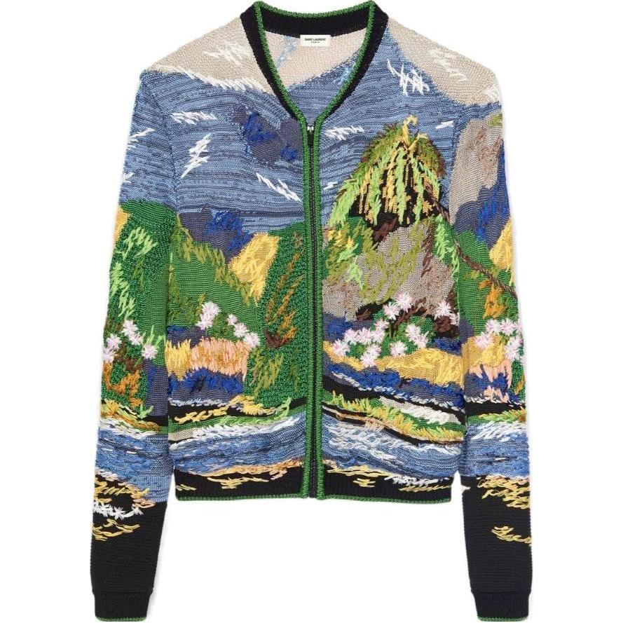 Мужская куртка SAINT LAURENT (разноцветная)