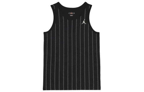 Jordan Flight Tank Tops Men's Black Crew Neck Moderate Straight Fit