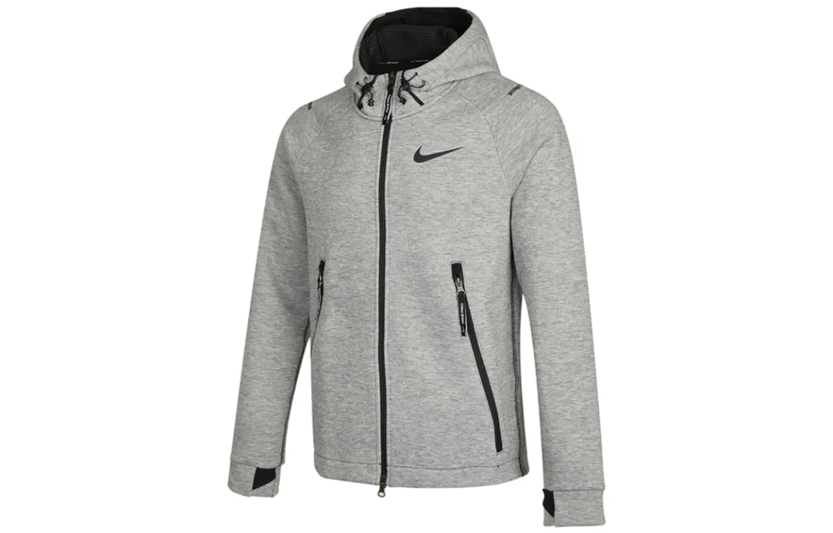 Nike Jackets Men's Gray Hooded (Non-detachable) Moderate