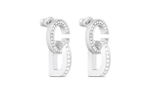 DIOR Metal, Crystal Earrings Women's Silver