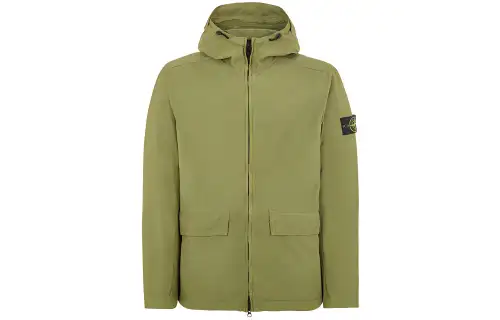 STONE ISLAND Jackets Men's Green Hooded Non Detachable Moderate Other