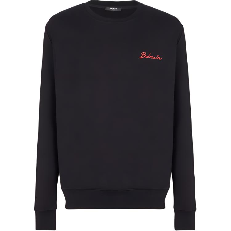 Мужской свитшот BALMAIN Logo (черный)
